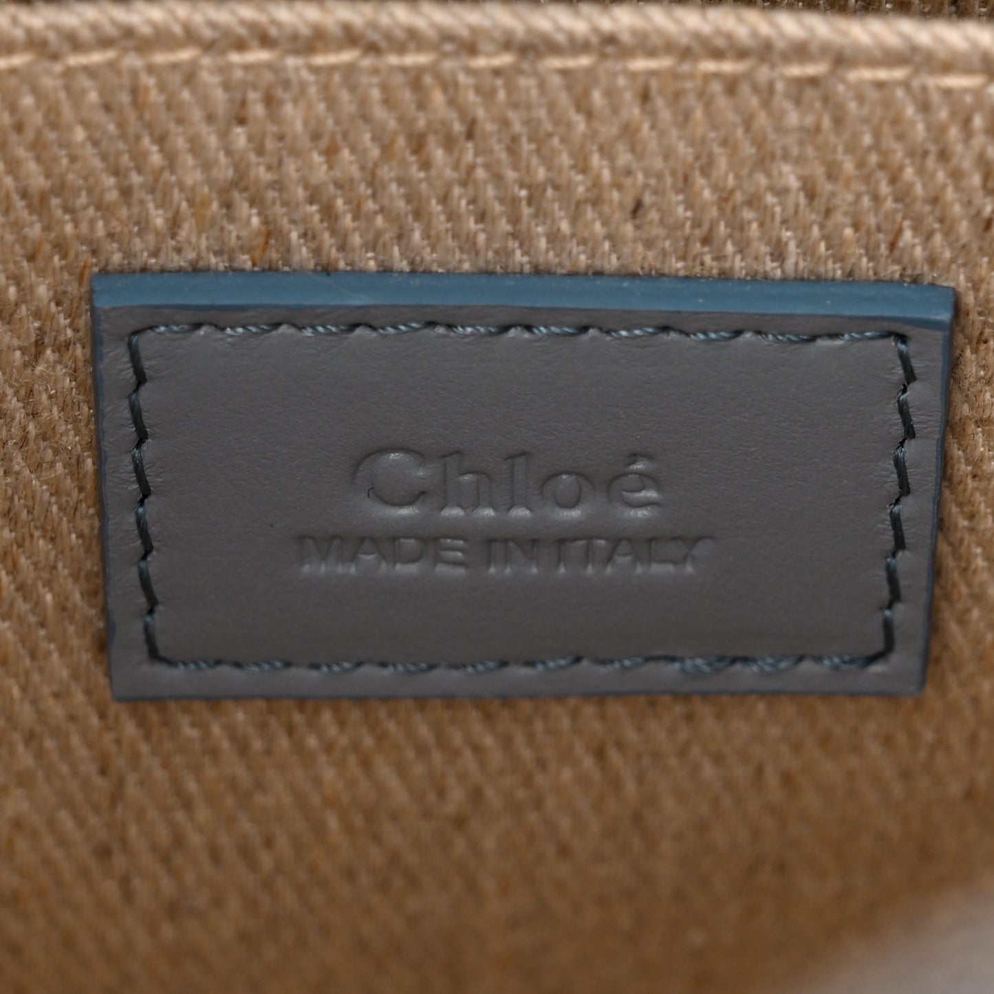 Calfskin Mini Woody Ribbon Tote Storm Blue