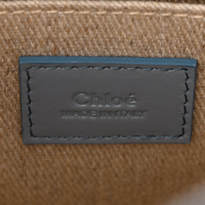 Chloe Calfskin Mini Woody Ribbon Tote Storm Blue 6 of 10