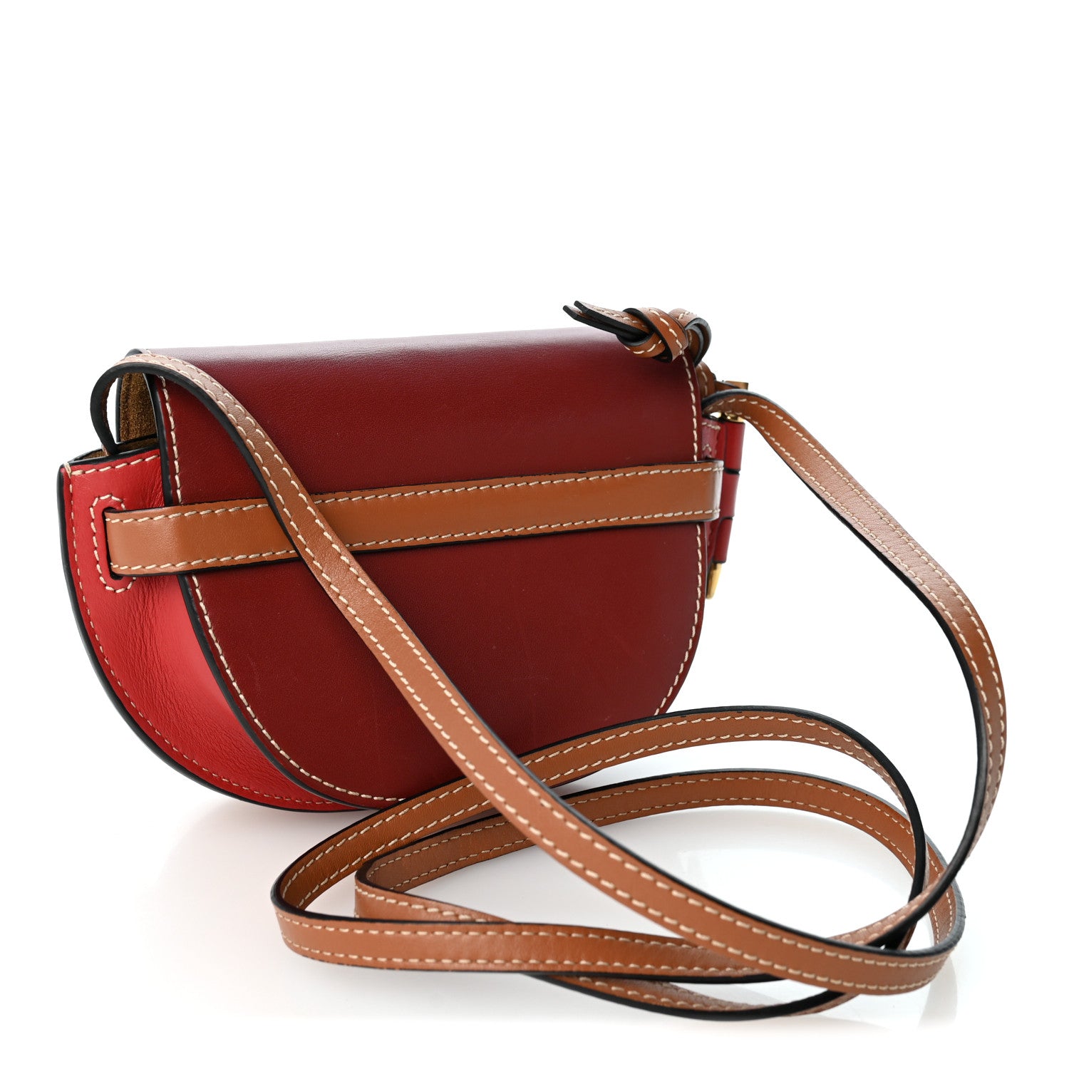 Loewe Calfskin Mini Gate Crossbody Bag Garnet Pomodoro 3 of 10