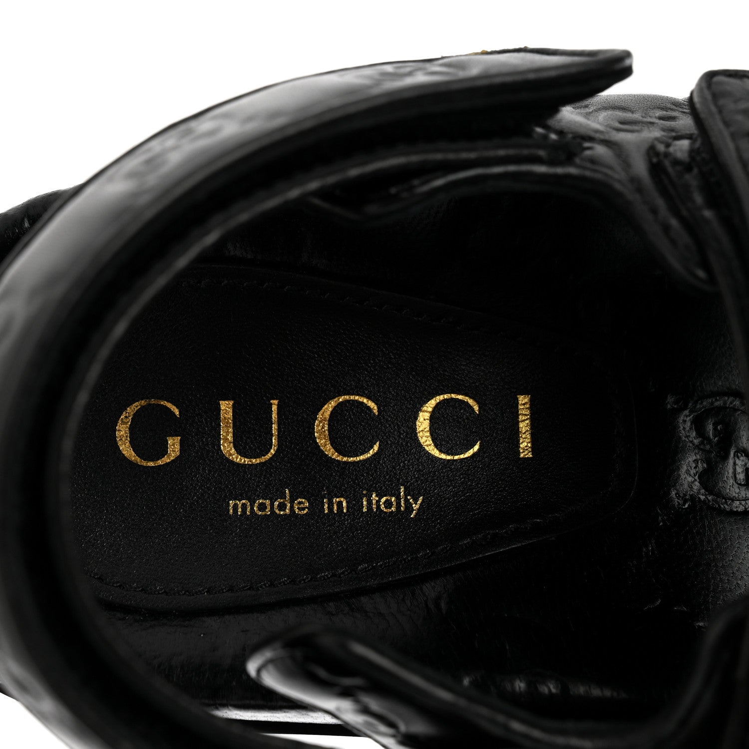 Gucci Guccissima GG Embossed Womens Sandals 36 Black 8 of 10