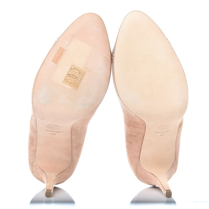 Chanel Suede Patent Calfskin CC Cap Toe Pumps 42 Pink 5 of 12