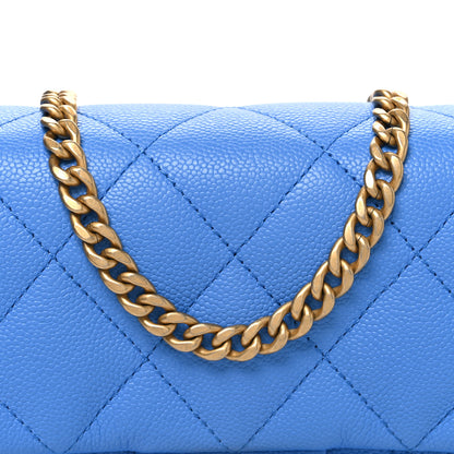 Chanel Caviar Quilted Mini Sweetheart Flap Blue 8 of 11