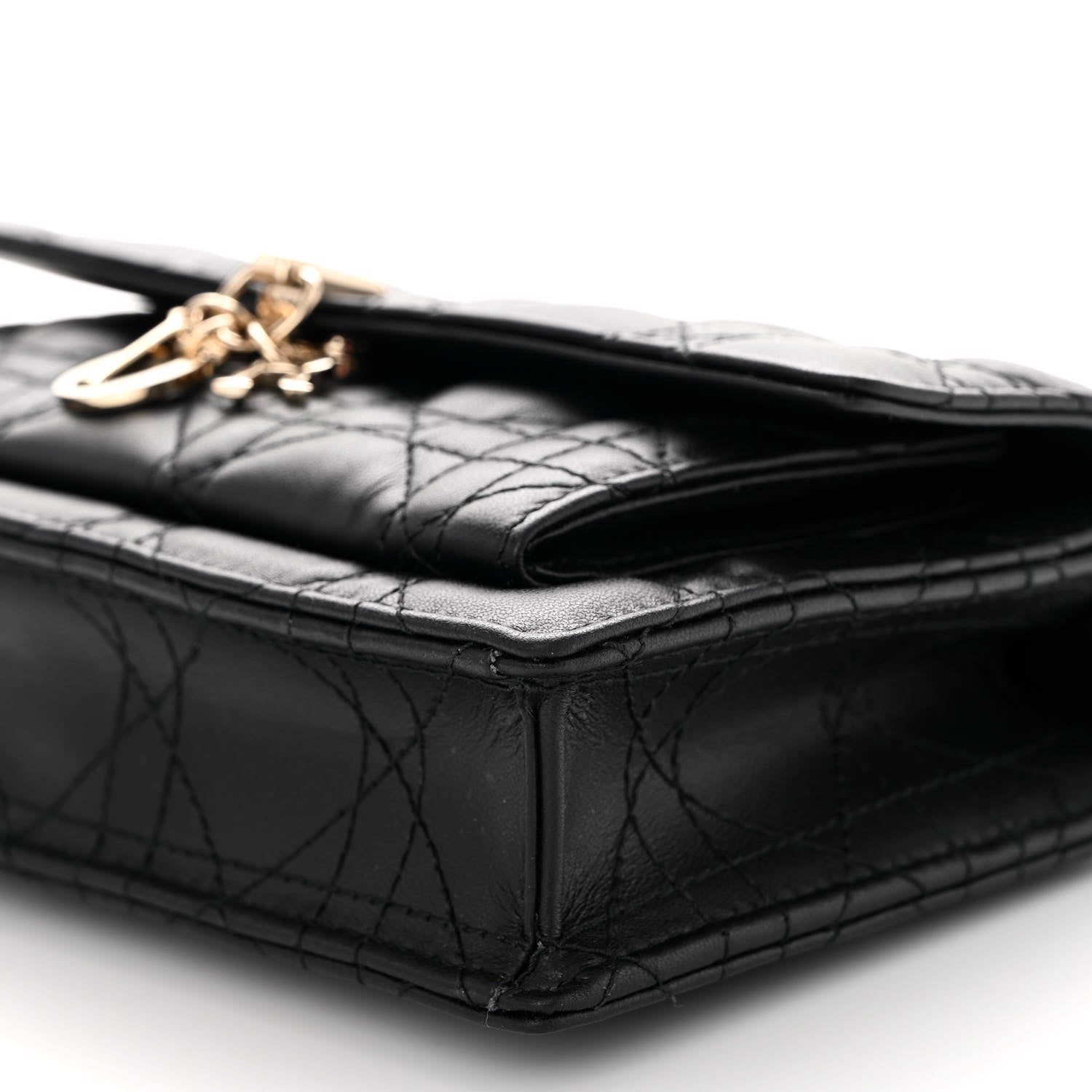 Christian Dior Lambskin Cannage Lady Dior Chain Pouch Black 9 of 9