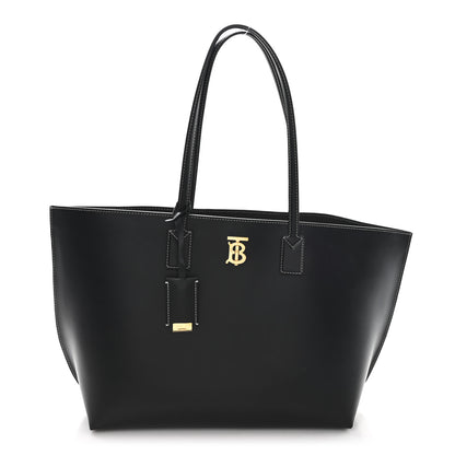 Burberry Calfskin Monogram Motif TB Medium Soft Tote Black 1 of 10