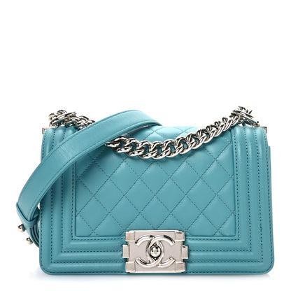 Chanel Lambskin Quilted Small Boy Flap Dark Turquoise 1 of 12