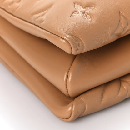 Louis Vuitton Lambskin Embossed Monogram Coussin PM Camel 8 of 9