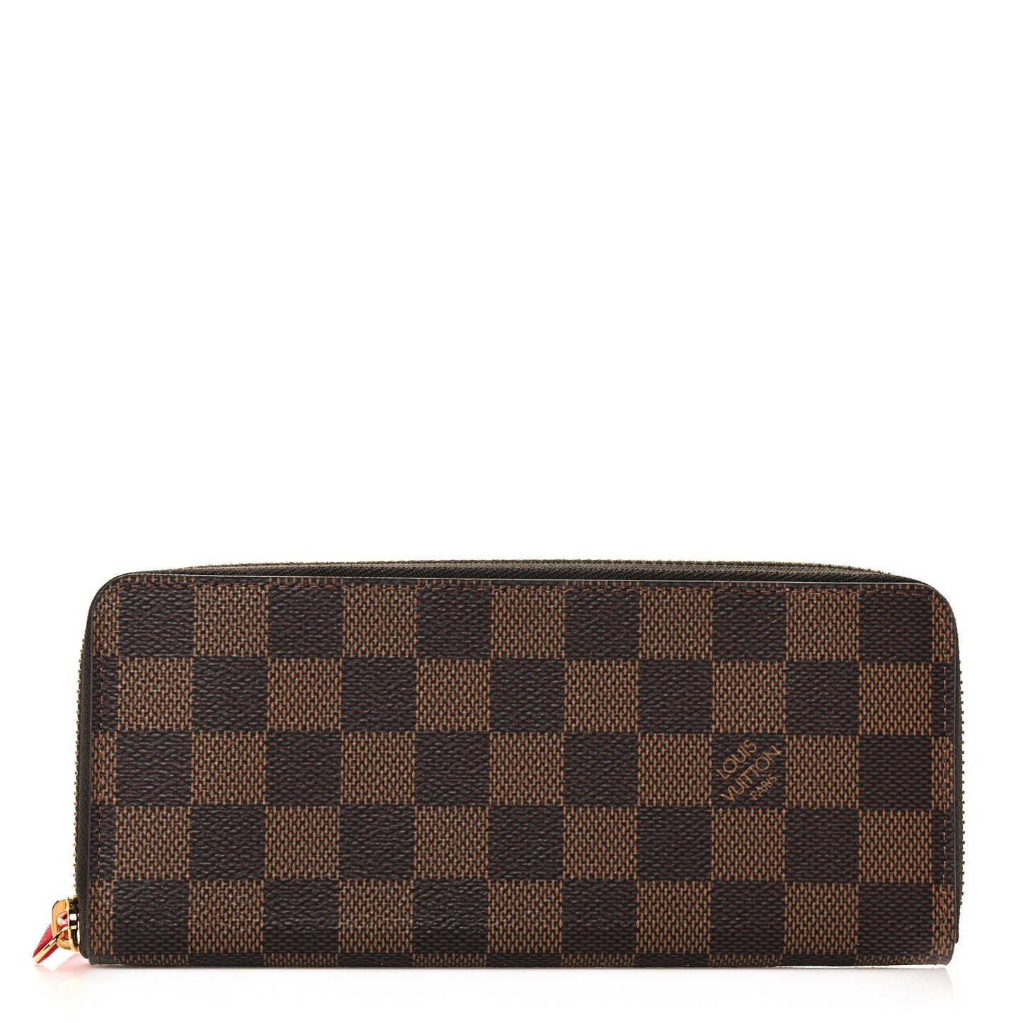 Damier Ebene Clemence Wallet Cherry