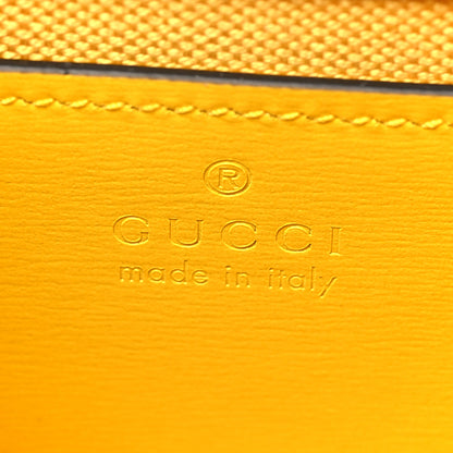 Gucci GG Monogram Scratch Lux Calfskin Mini Luce Shoulder Bag Yellow 6 of 9