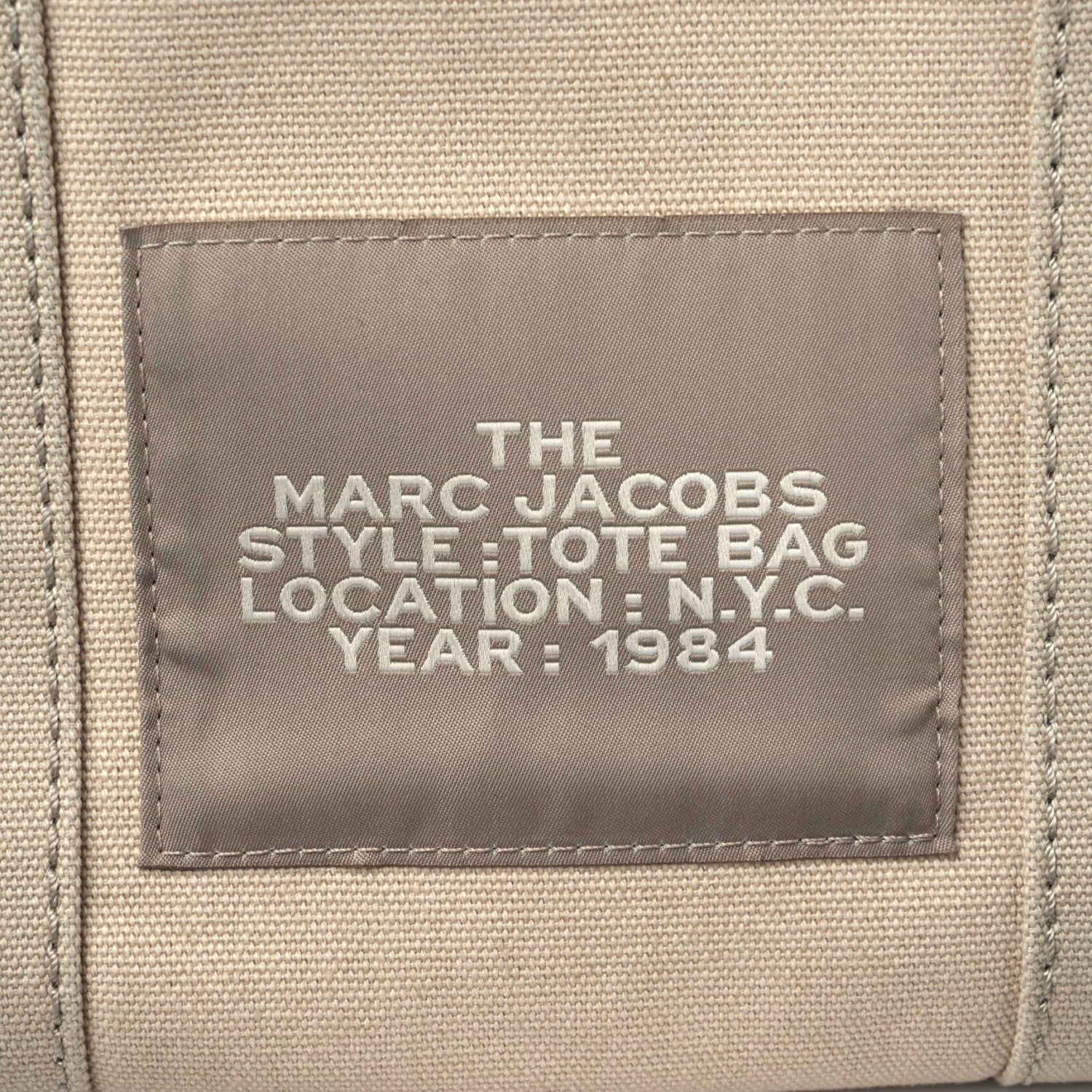 Marc Jacobs Cotton Canvas Medium The Traveler Tote Bag Beige 8 of 13