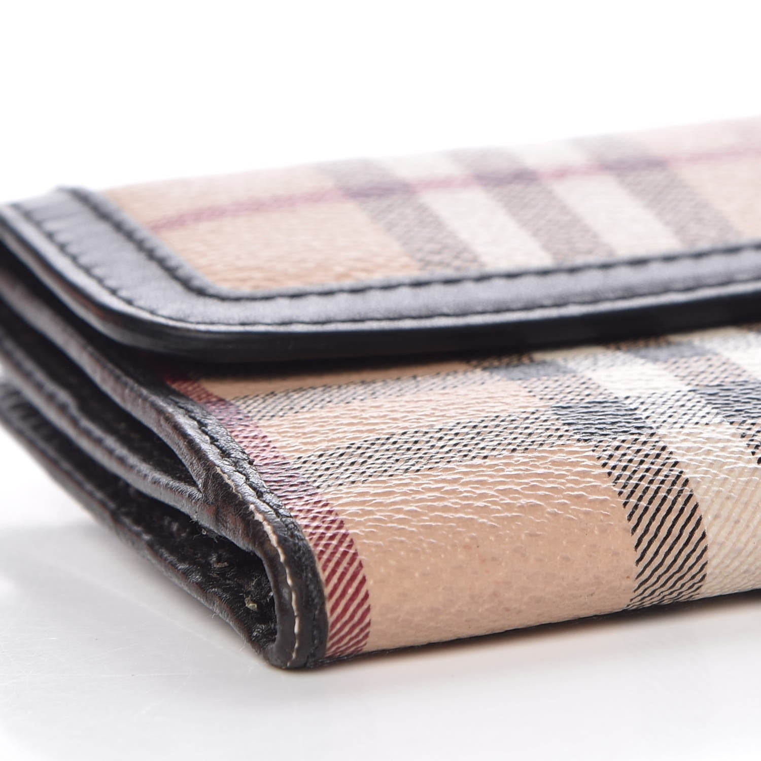 Burberry Haymarket Check Continental Wallet Brown 9 of 10