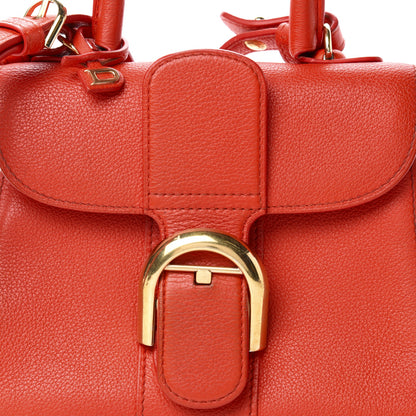 Delvaux Grained Calfskin Mini Brillant Satchel Red 13 of 13