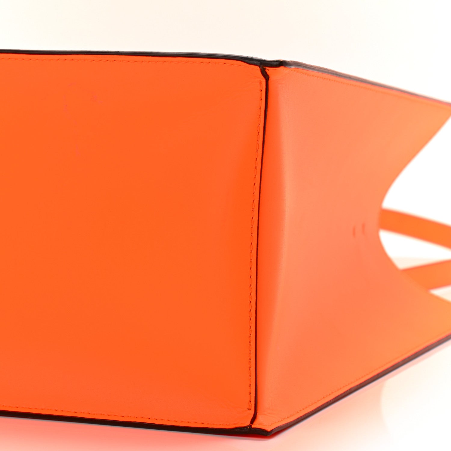 Valentino Garavani Calfskin Small Vlogo Tote Neon Orange 8 of 9