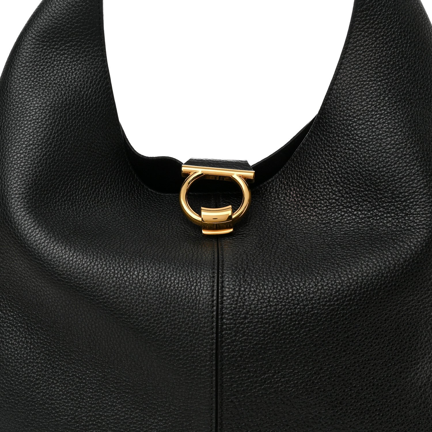 Salvatore Ferragamo Calfskin Margot Hobo Black 8 of 10
