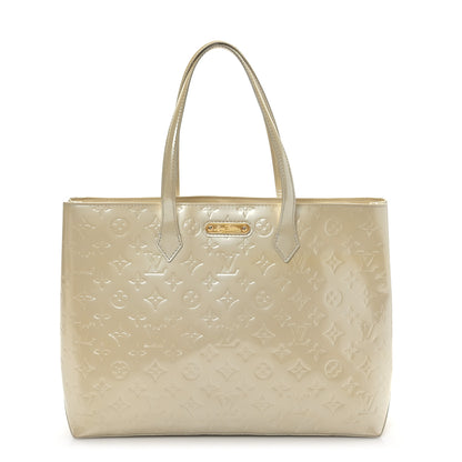 Louis Vuitton Vernis Wilshire MM Blanc Corail 1 of 7