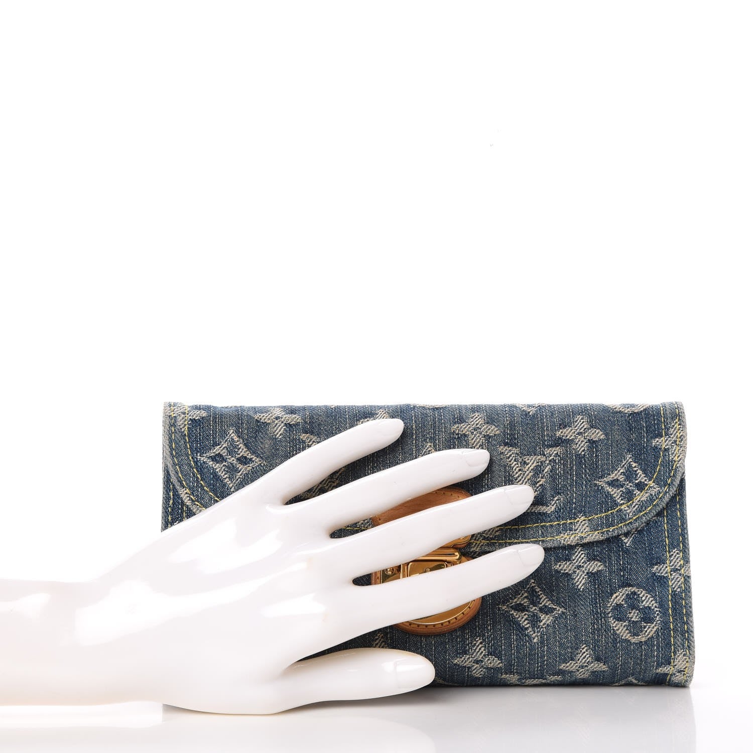 Louis Vuitton Denim Amelia Wallet Blue 2 of 10