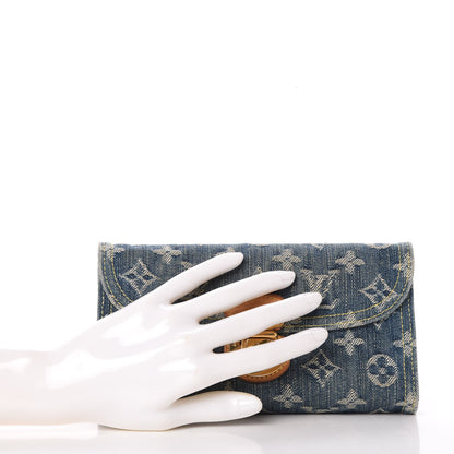 Louis Vuitton Denim Amelia Wallet Blue 2 of 10
