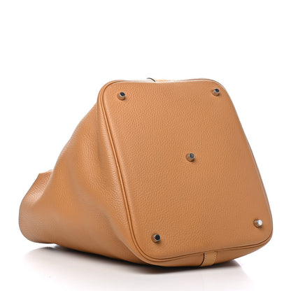 Hermes Taurillon Clemence Swift Picotin Lock 26 GM Caramel 4 of 9