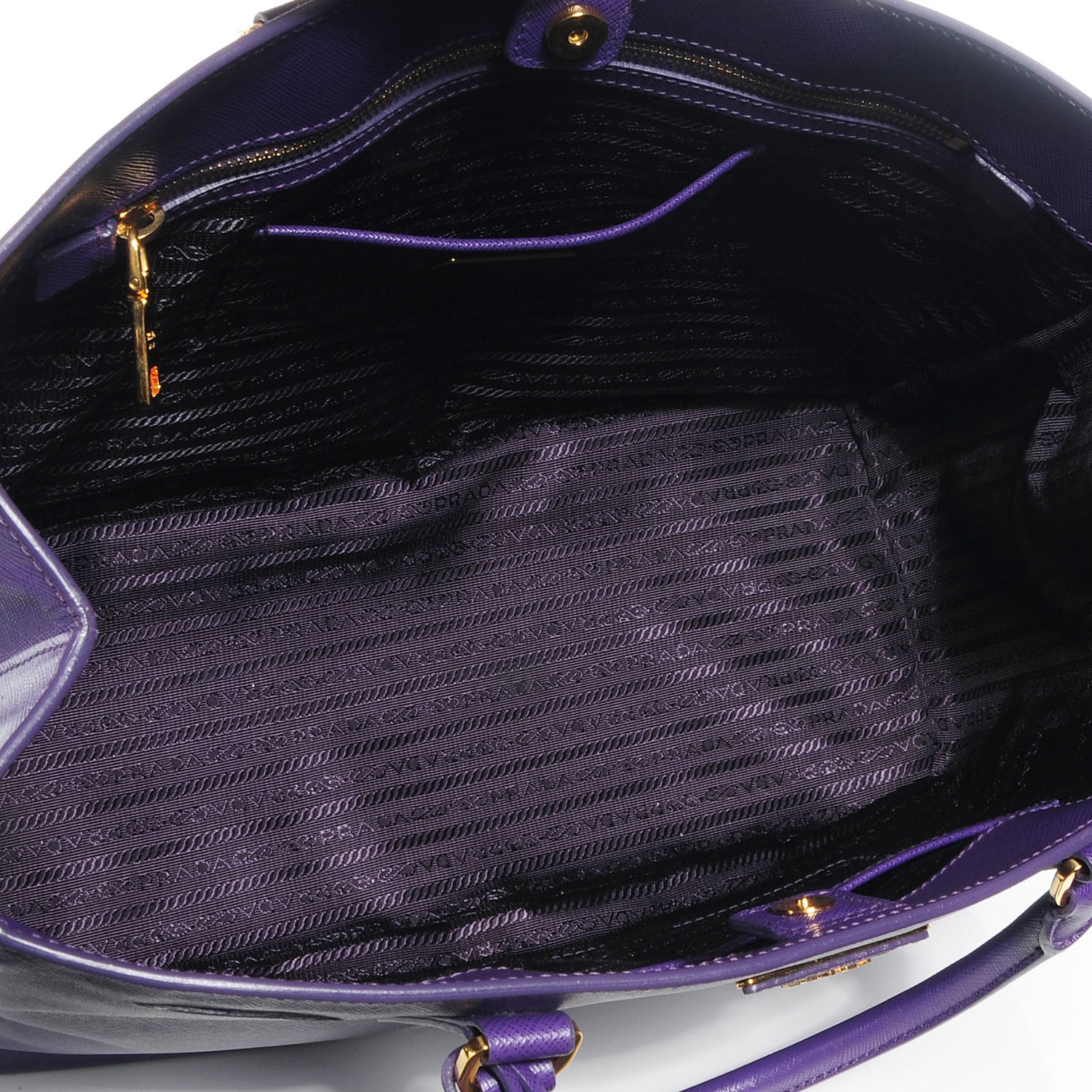 Prada Saffiano Lux Large Tote Viola 5 of 11