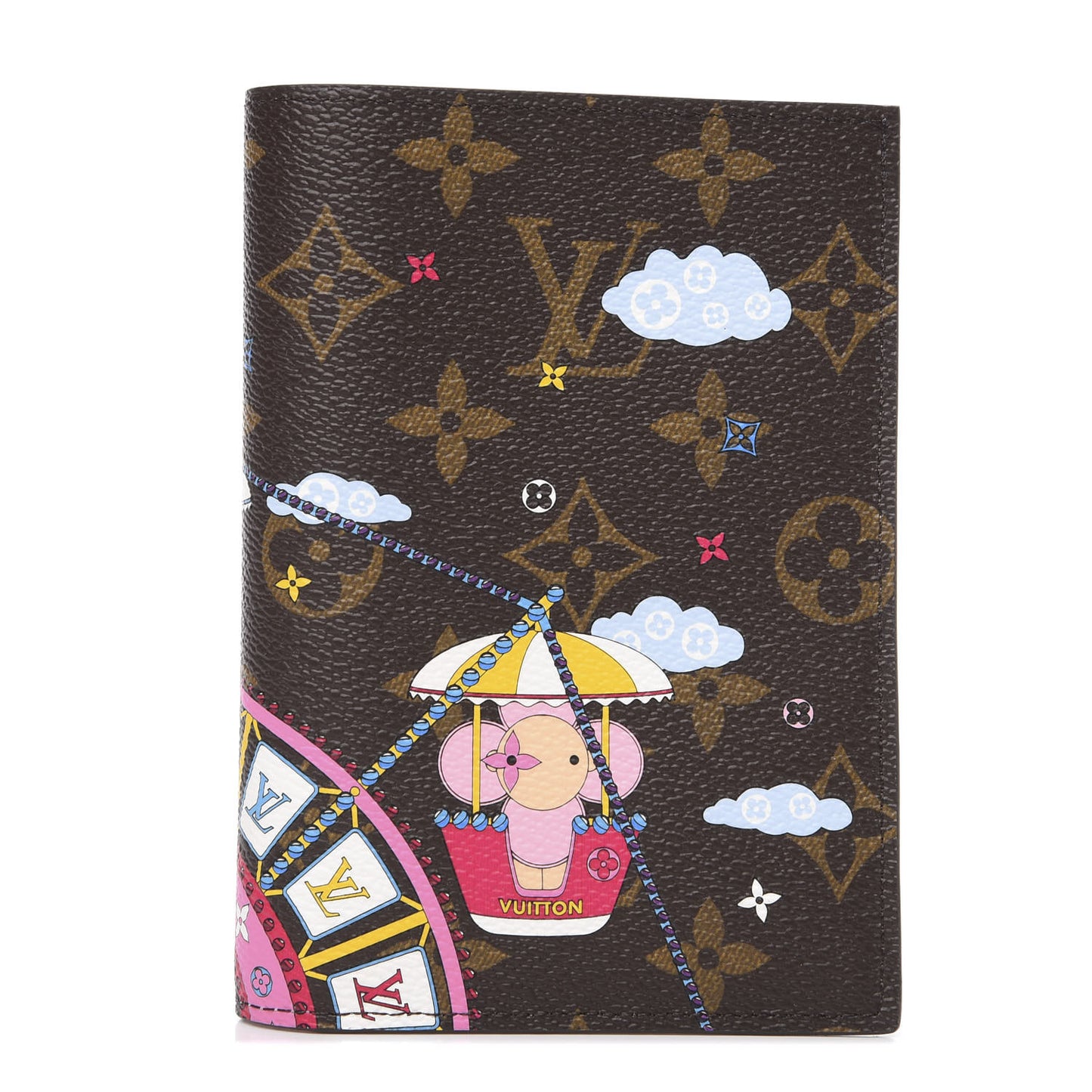 Monogram 2020 Christmas Animation Big Wheel Passport Cover Rose Ballerine