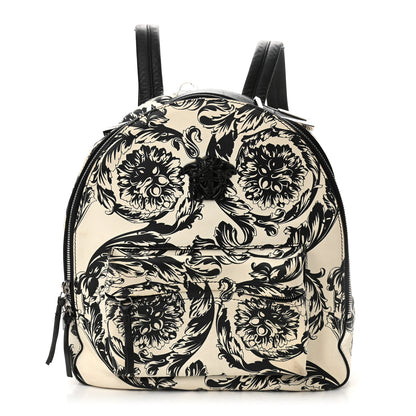 Versace Printed Calfskin La Medusa Backpack Black White 1 of 10