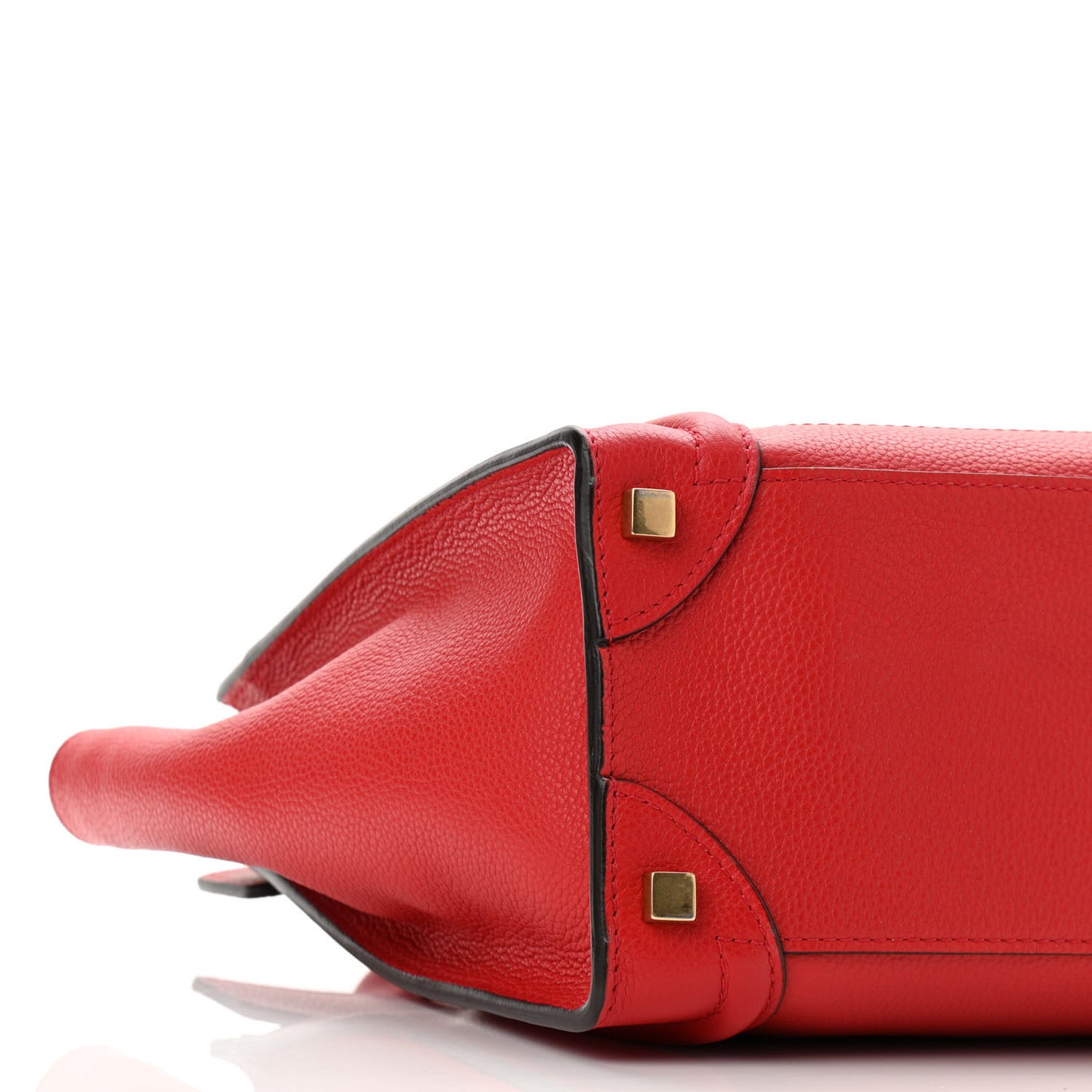 Drummed Calfskin Micro Luggage Coquelicot