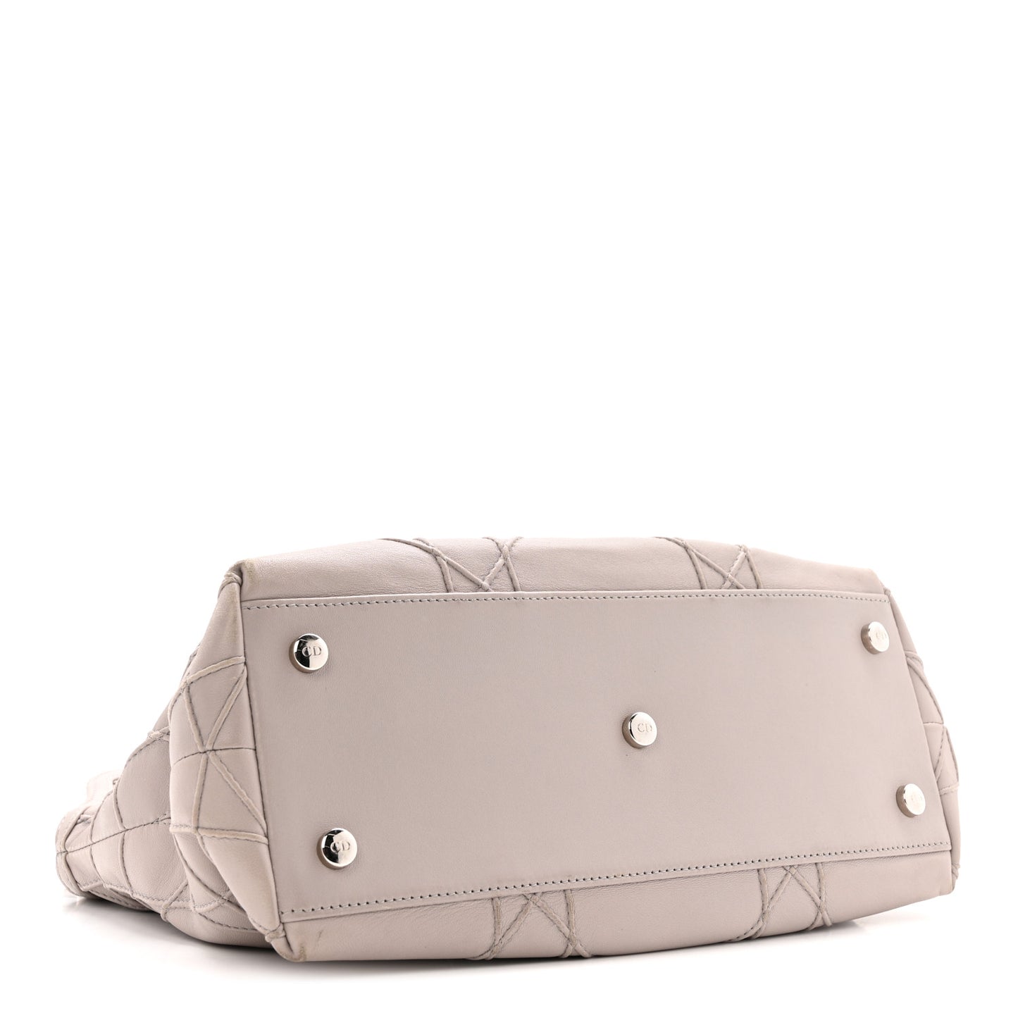 Lambskin Cannage Medium Granville Tote Grey