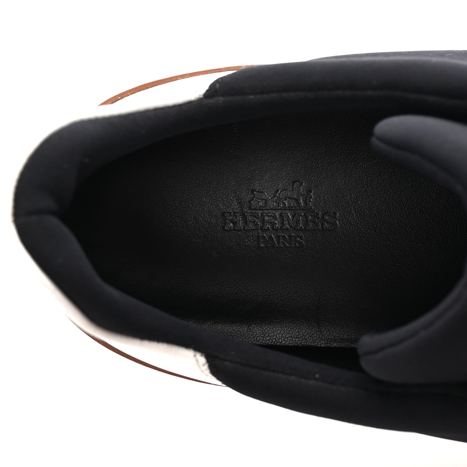 Hermes Technical Canvas Womens Miles Sneakers 38 Black White 9 of 10