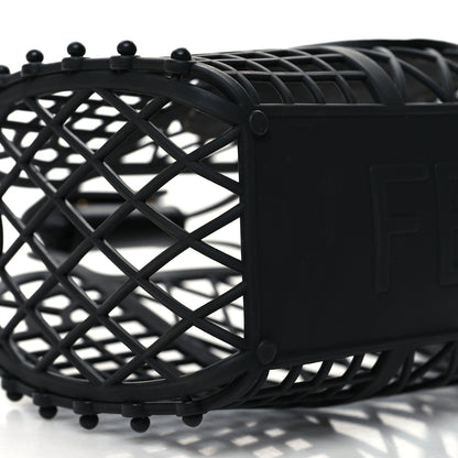 Fendi Recycled Plastic Vitello Liberty Matte Small Fendi Basket Black Miele Scuro 10 of 11