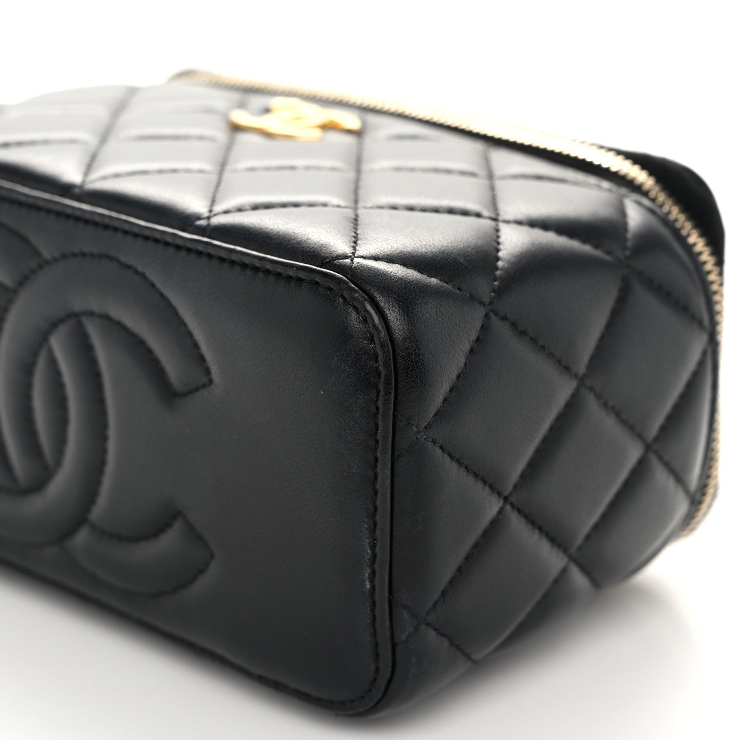 Chanel Lambskin Quilted Pick Me Up Vanity Case Black 10 of 11