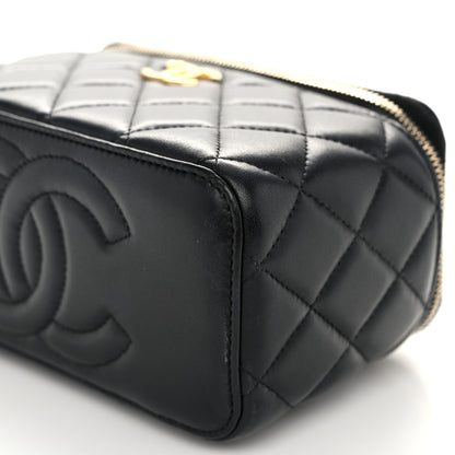 Chanel Lambskin Quilted Pick Me Up Vanity Case Black 10 of 11