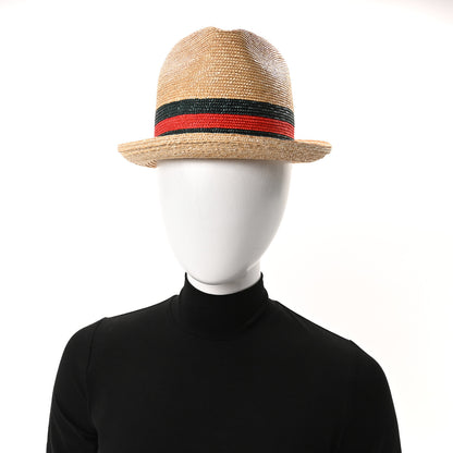 Gucci Abaca Straw Web Fedora Hat M 2 of 10