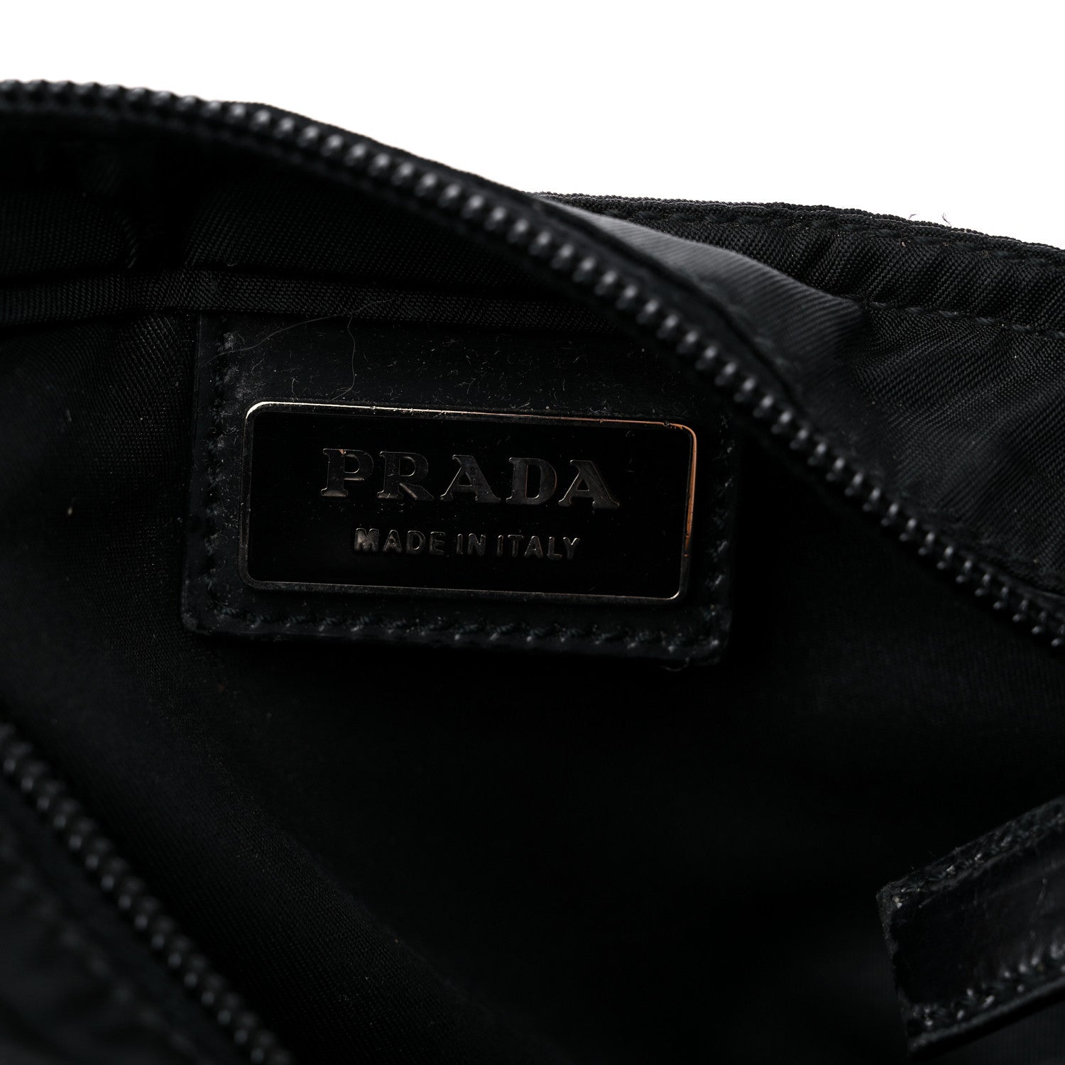 Prada Nylon Flat Messenger Bag Black 6 of 11