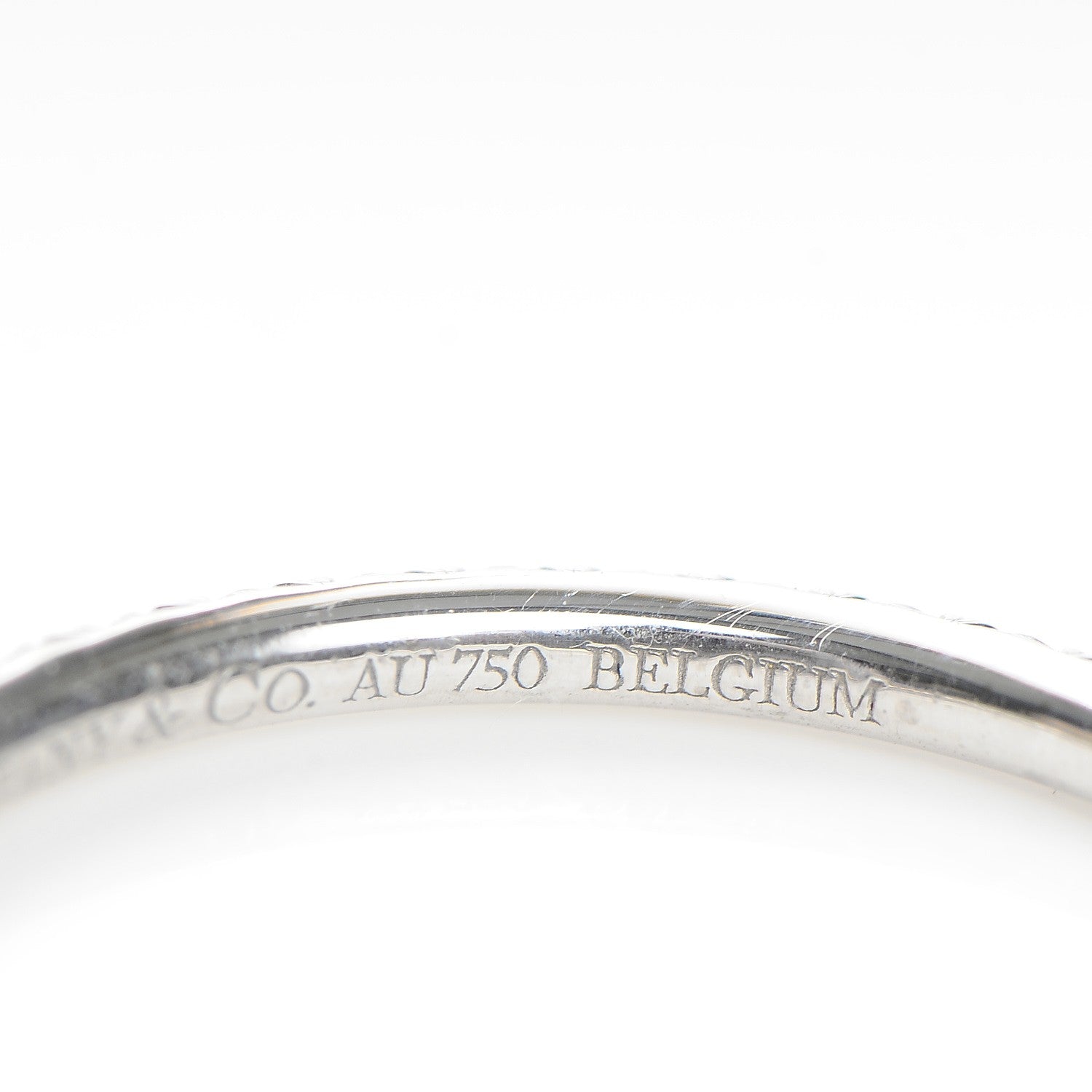 Tiffany 18K White Gold Diamond Metro Ring 4.5 48 5 of 6