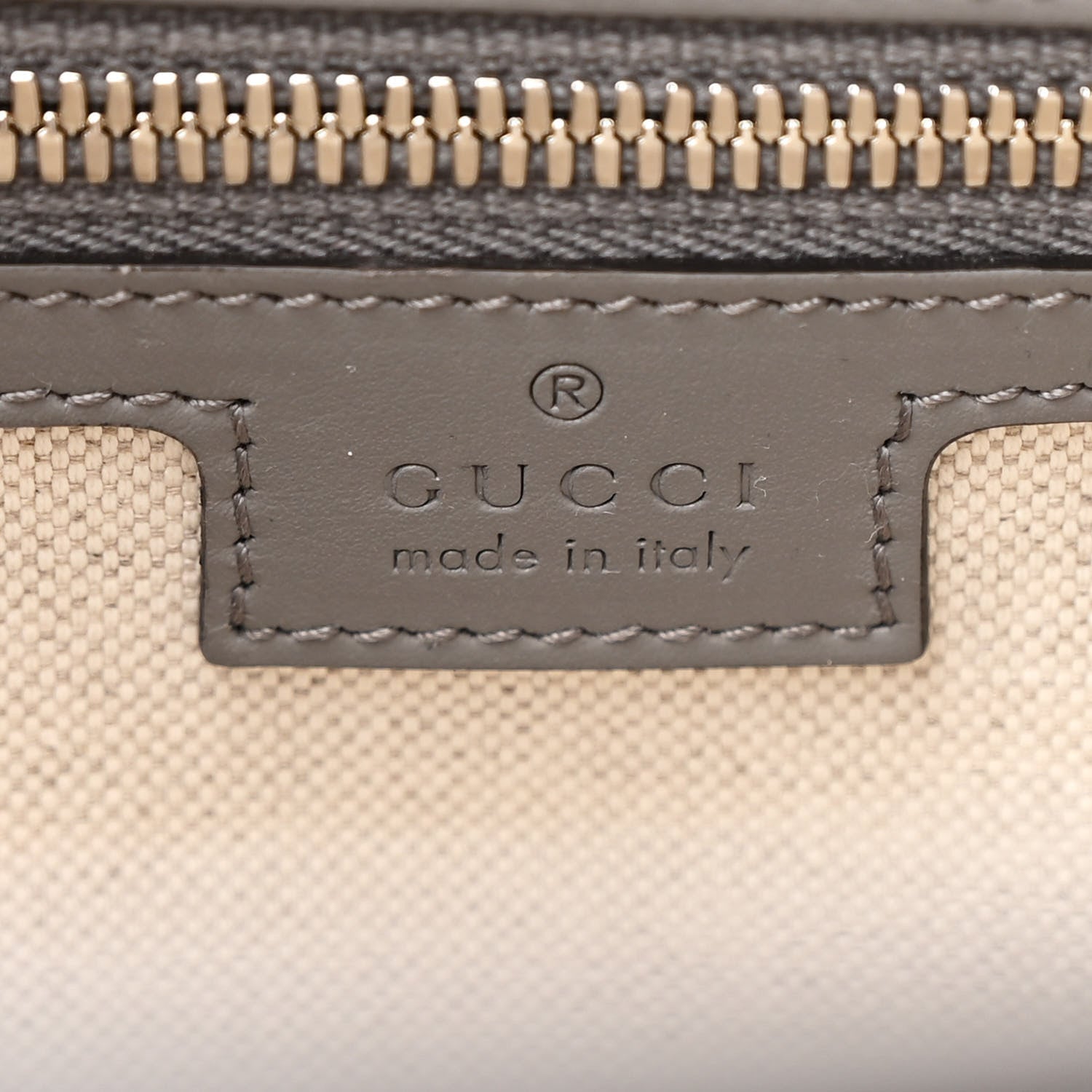 Gucci Calfskin GG Tennis Embossed Tote Bag Dusty Grey 6 of 12