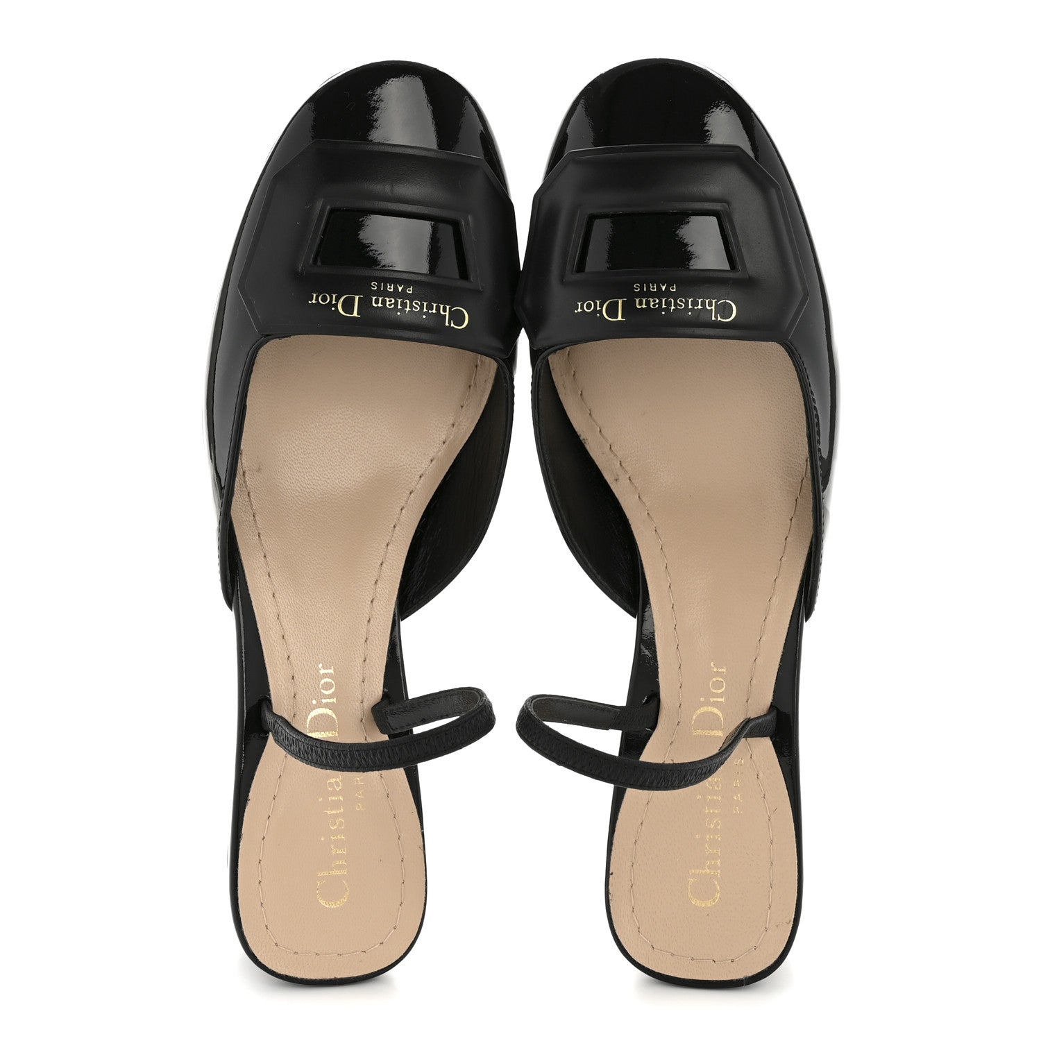 Christian Dior Patent Dior Day Slingback 35mm Pumps 35.5 Black