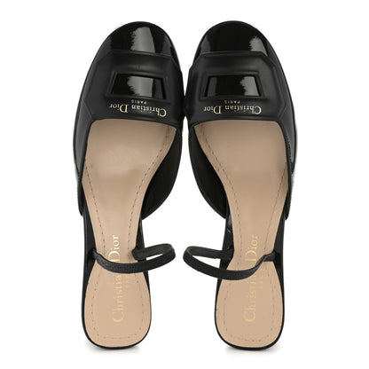 Christian Dior Patent Dior Day Slingback 35mm Pumps 35.5 Black 2 of 9