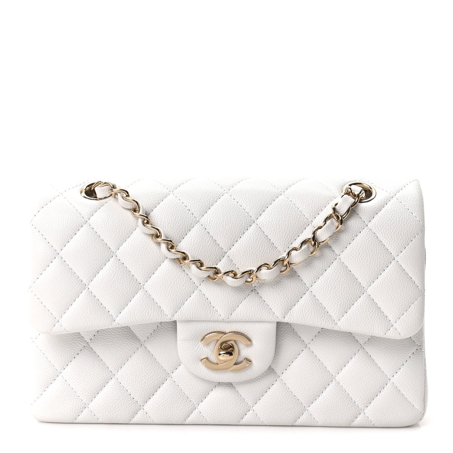 Chanel Caviar Quilted Small Double Flap White 1 of 10