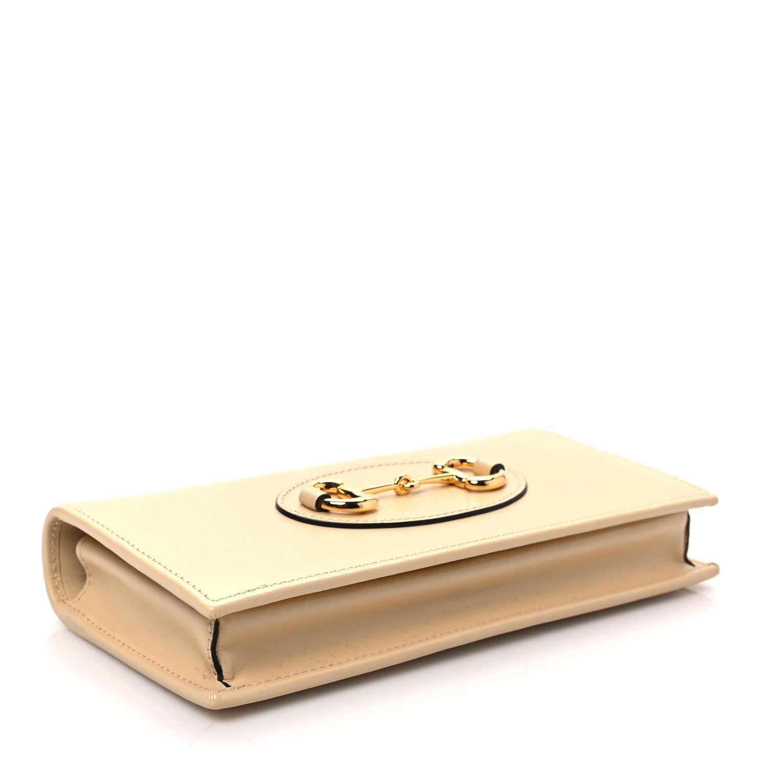 Gucci Boarded Plutone Calfskin Horsebit 1955 Wallet On Chain Bubble Tea 4 of 7