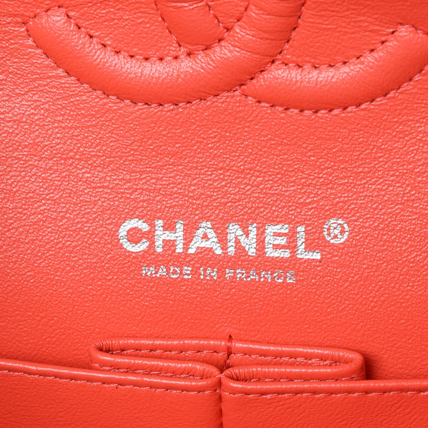 Velvet Quilted Medium Double Flap Coral