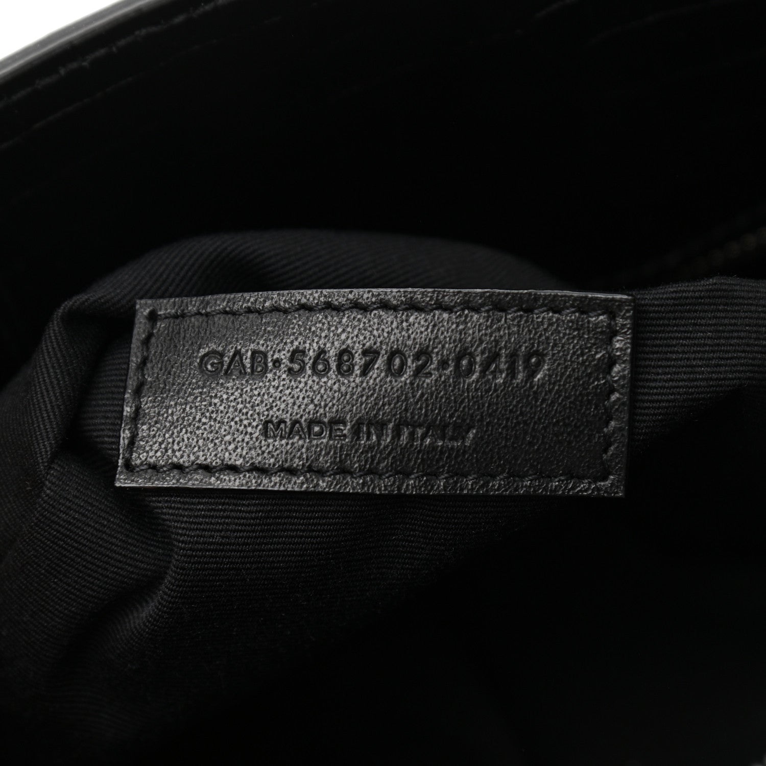 Saint Laurent Shiny Calfskin Crocodile Embossed Small Manhattan Shopper Tote Black 7 of 10