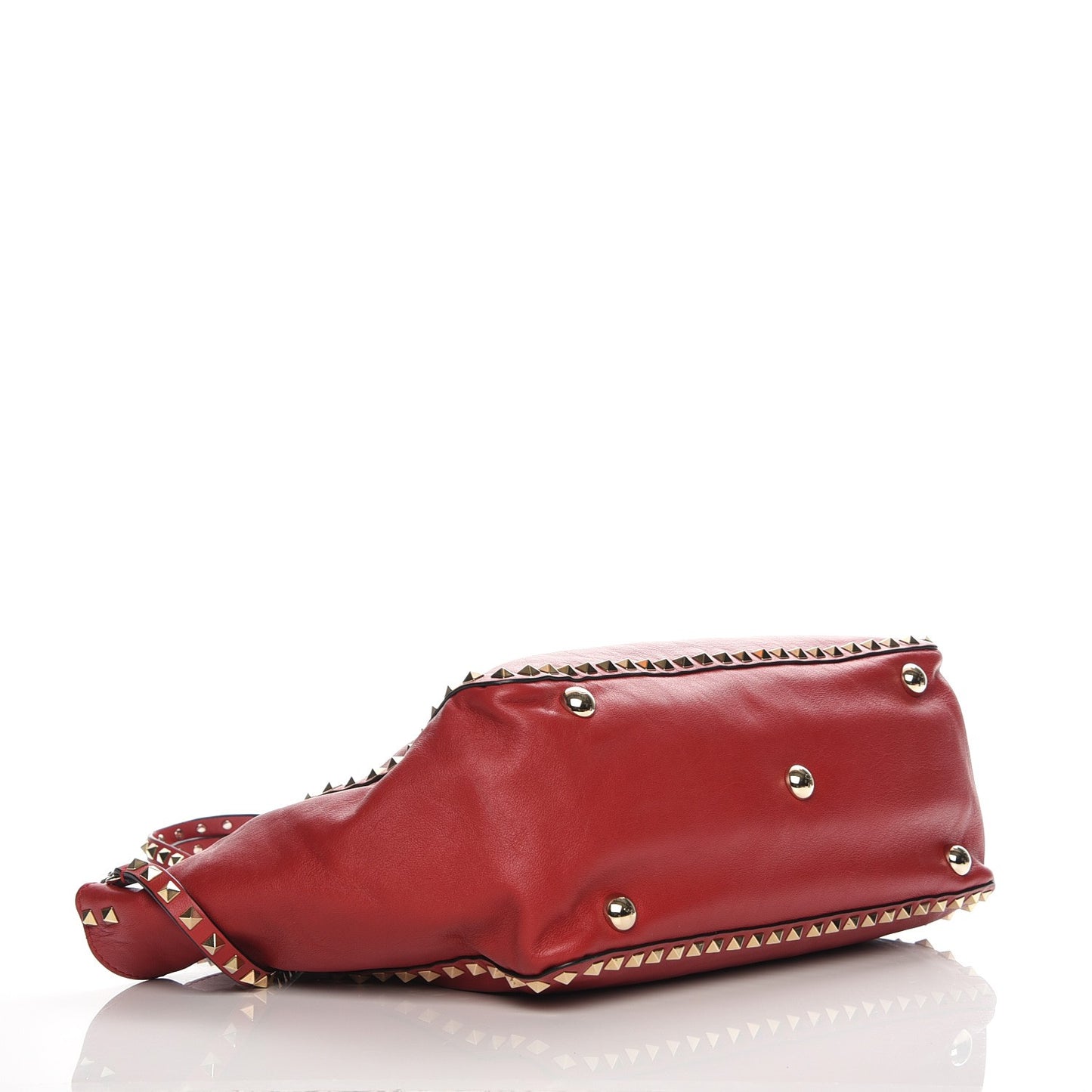 Vitello Medium Rockstud Tote Rosso Valentino