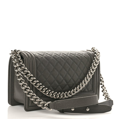 Chanel Caviar Quilted Medium Boy Flap Grey 3 of 9