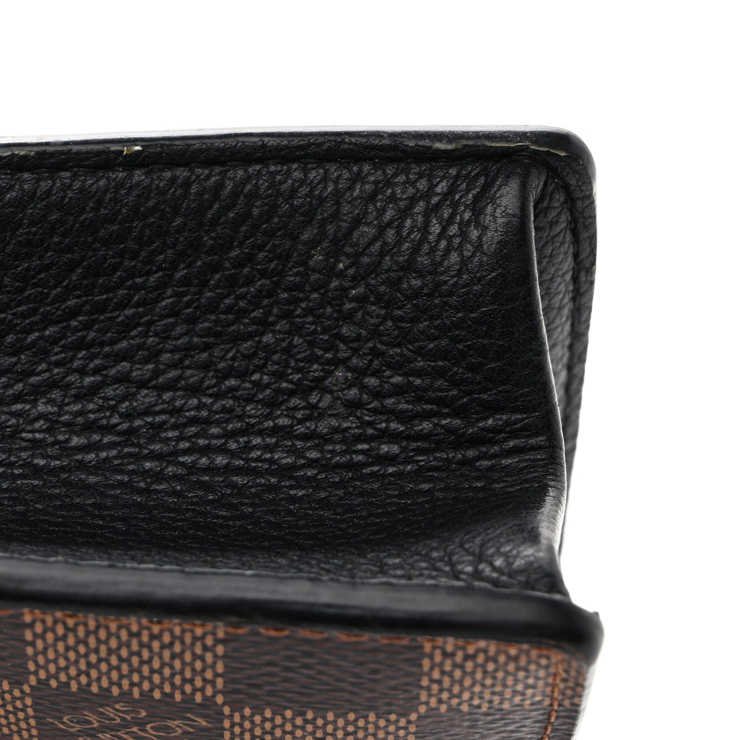 Louis Vuitton Damier Ebene Vavin Chain Wallet Black 1772289