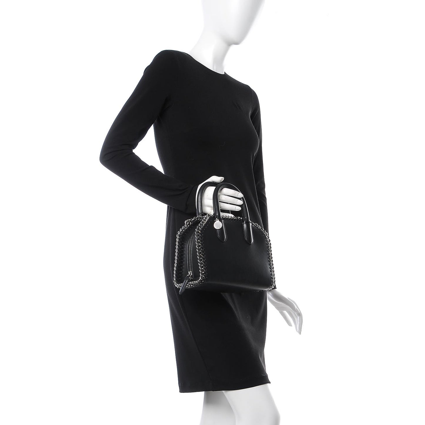 Eco Alter Nappa Mini Falabella Box Top Handle Bag Black