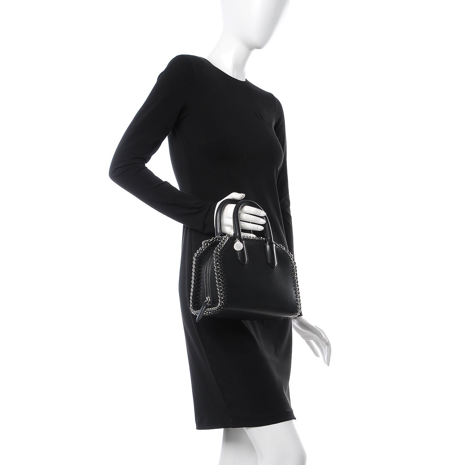 Stella McCartney Eco Alter Nappa Mini Falabella Box Top Handle Bag Black 2 of 9