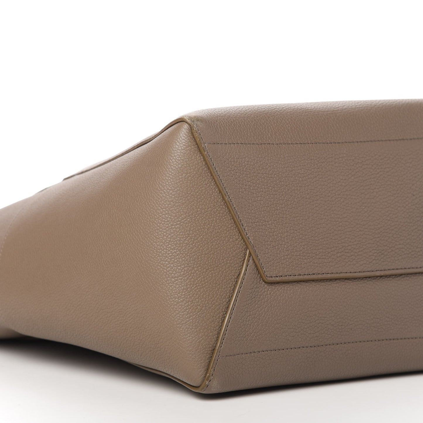Soft Grained Calfskin Sangle Bucket Bag Taupe