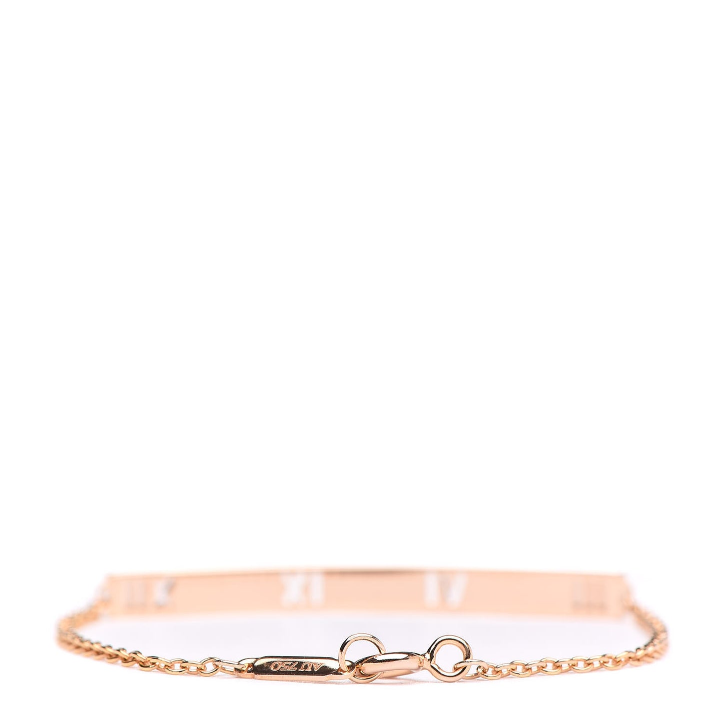 18K Rose Gold Diamond Atlas Bar Pierced Bracelet