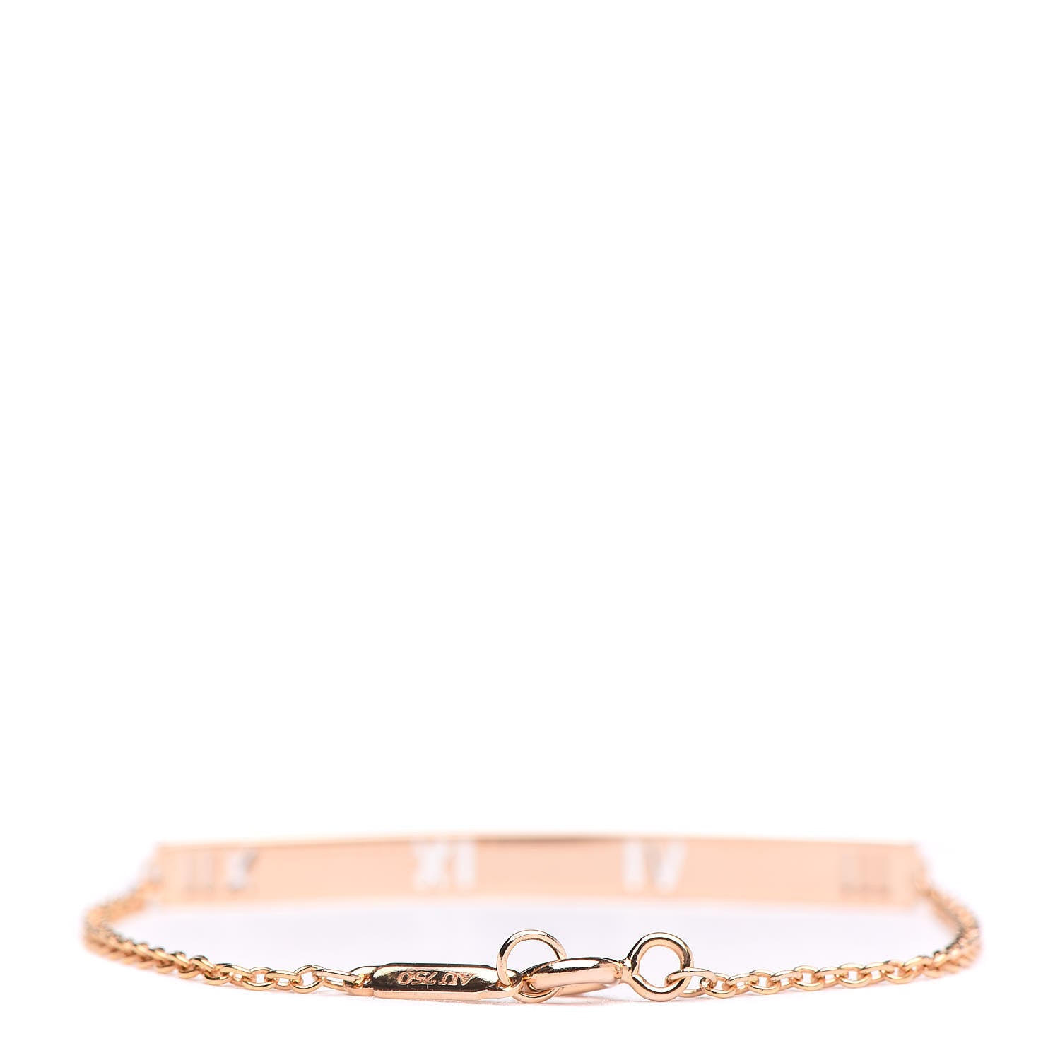 Tiffany 18K Rose Gold Diamond Atlas Bar Pierced Bracelet 3 of 8