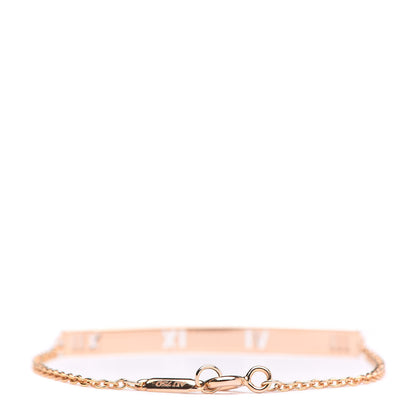 Tiffany 18K Rose Gold Diamond Atlas Bar Pierced Bracelet 3 of 8