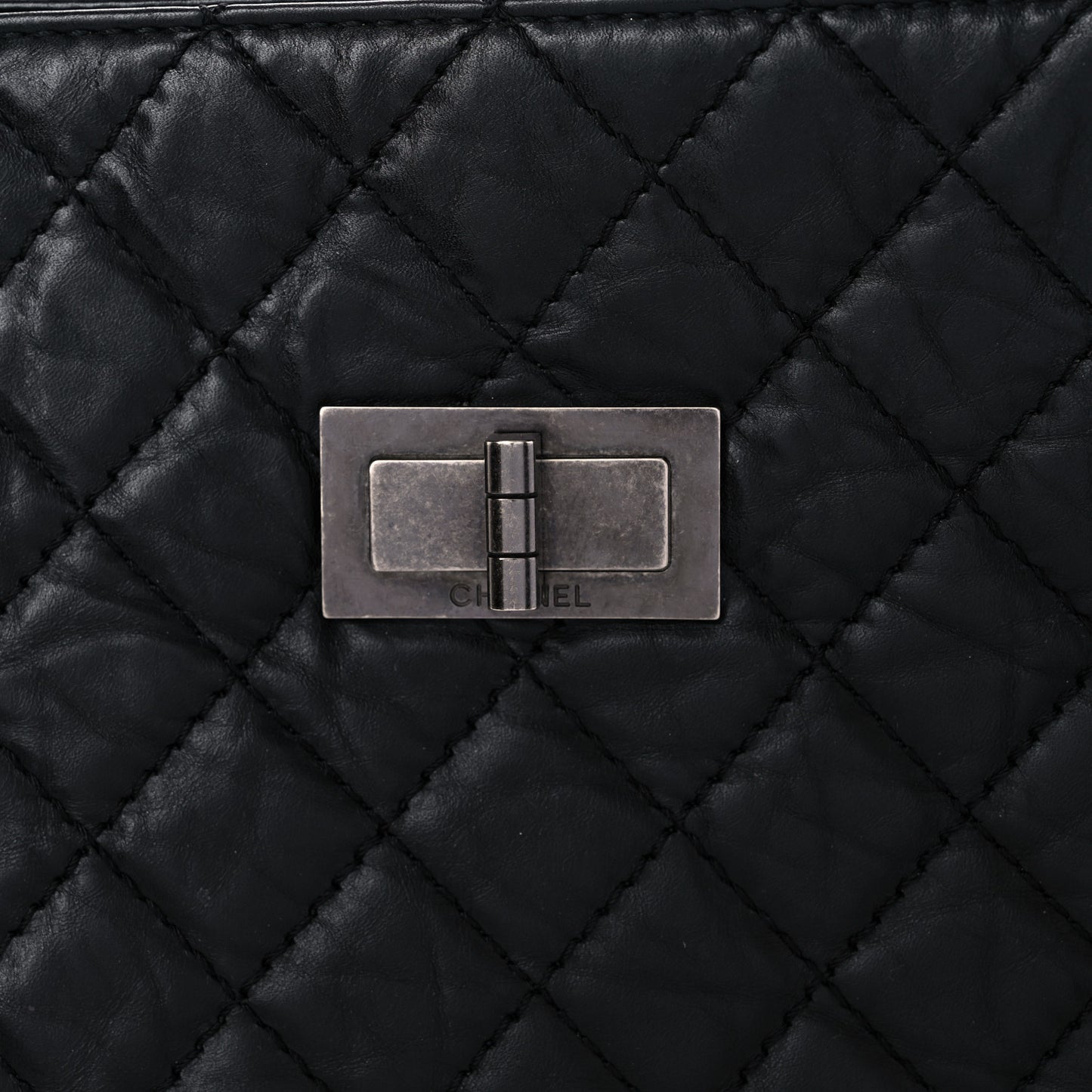 Aged Calfskin Reissue 2.55 Tote Black